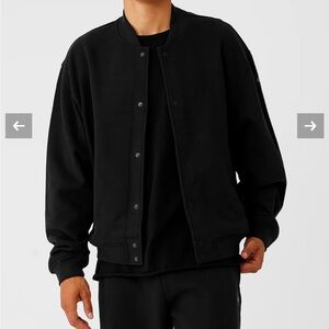 Alo Yoga renown, varsity jacket size medium black
